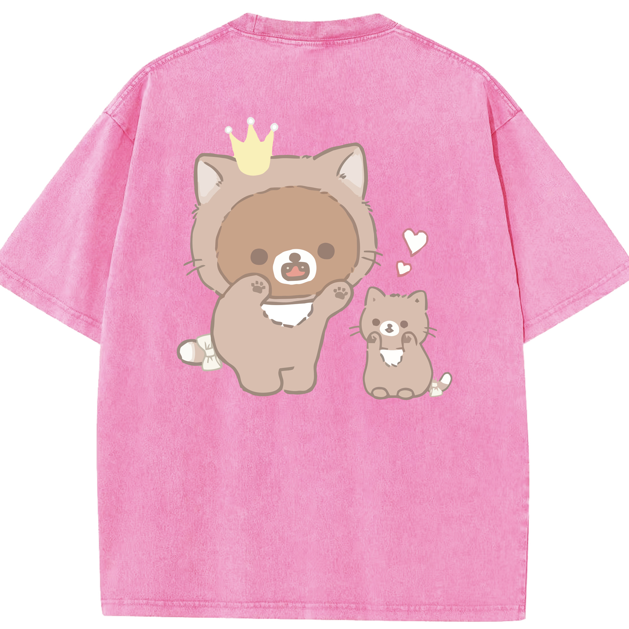 （画像用） リラックマ リラックマ キイロイトリ Rilakkuma Korilakkuma Kiiroitori 綿100% ヴィンテージ風 半袖Tシャツ（背面プリント）